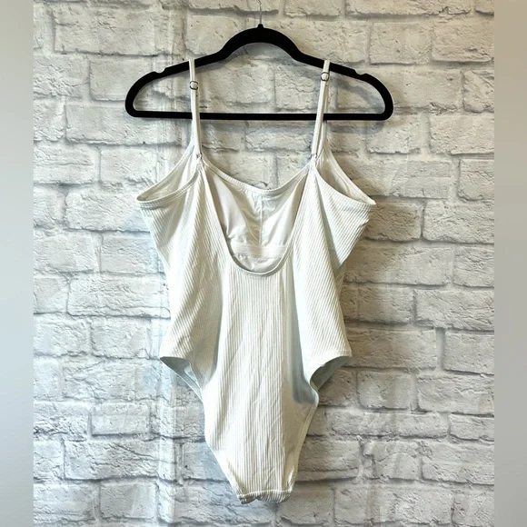 Andie Amalfi One Piece Swimsuit, white, large tall - Picture 3 of 6